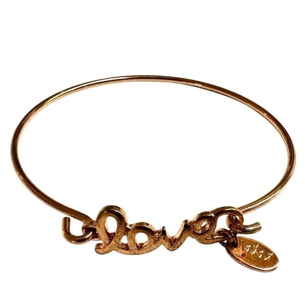 Gold tone love bangle bracelet